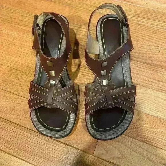 Naturalizer Shoes - Naturalizer Women's Slingback Wedge Sandals Brown Size 9.5 Casual